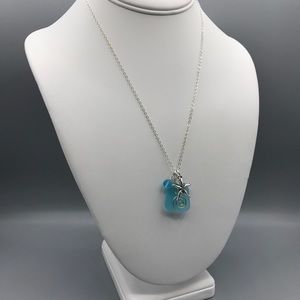 Light turquoise Seaglass Necklace